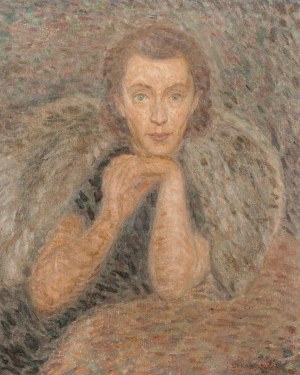Stanisław KOPYSTYŃSKI, PORTRET ŻONY, 1948