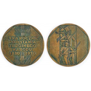 MEDAL, SETNA ROCZNICA POWSTANIA LISTOPADOWEGO, Juliusz Wabi-Wabiński, 1930