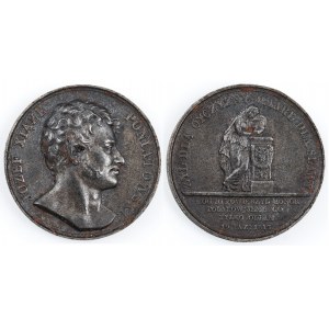 MEDAL NA PAMIĄTKĘ ŚMIERCI JÓZEFA PONIATOWSKIEGO, Huta Białogon, 1813