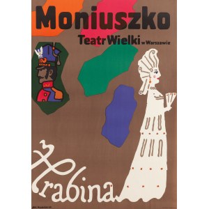 Jan Młodożeniec (1929 Warsaw - 2000 Warsaw), Poster for the opera The Countess by Stanislaw Moniuszko, Grand Theatre in Warsaw, 1982