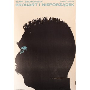 Waldemar Świerzy (1931 Katowice - 2013 Warszawa), Plakat do sztuki Brouart i nieporządek Claude'a Aveline, Teatr Dramatyczny w Warszawie, 1966