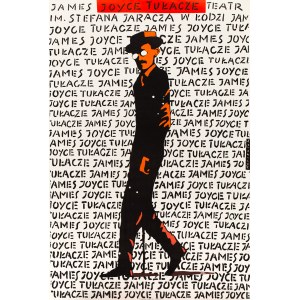 Grzegorz Marszałek (né en 1946, Świnna), affiche pour la pièce The Wanderers de James Joyce, Théâtre Jaracz à Łódź, 1987.
