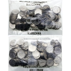 Poland, mint bag of 100 x 10 pennies, 1991, Warsaw