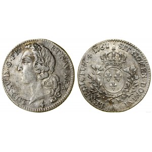 France, 1/5 écu, 1761 A, Paris