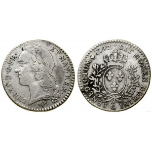 Francja, 1/10 écu au bandeau, 1742 G, Poitiers