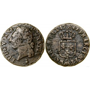 Francja, 1/2 sola, 1784 AA, Metz