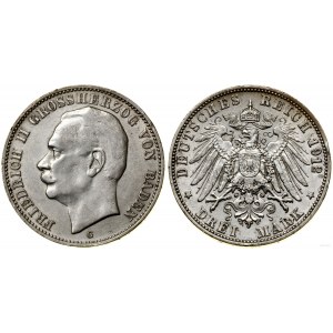 Niemcy, 3 marki, 1912 G, Karlsruhe