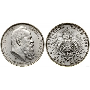 Niemcy, 3 marki, 1911 D, Monachium