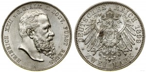 Německo, 2 marky, 1899 A, Berlín