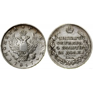 Rosja, rubel, 1817 СПБ ПС, Petersburg