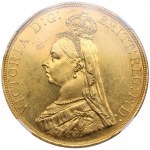 United Kingdom (Royal Mint, London) 5 Pounds 1887 - Victoria (1837-1901) - NGC MS 62