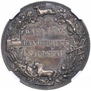 Finland (Russia) Silver Prize Medal ND (Late 19th - early 20th century) - Vasa County Agricultural Society - NGC MS 63