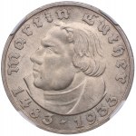 Germany, Third Reich (Berlin) 5 Reichsmark 1933 A - Martin Luther - NGC MS 63