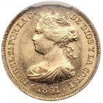 Spain (Madrid) 20 Reales 1861 - Isabella II (1833-1868) - PCGS MS62