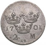 Sweden (Stockholm) 2 Mark 1701 - Karl XII (1697-1718)