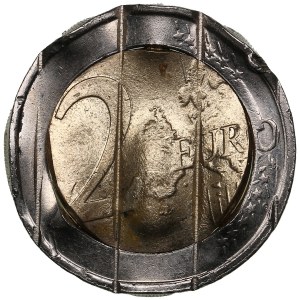 Belgium (Brussels Mint) 2 Euros 2001 - Albert II (1993-2013) - Cancelled mint error coin