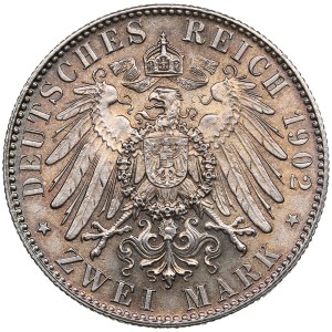 German States, Kingdom of Saxony (Muldenhütten) 2 Mark 1902 - Georg I (1902-1904)