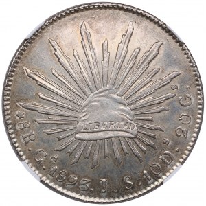 Mexico (Guadalajara mint) 8 Reales 1893 - NGC MS 61