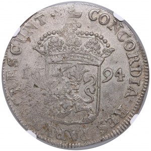 Netherlands, West Friesland (Hoorn) Silver Ducat 1694 - NGC AU 53