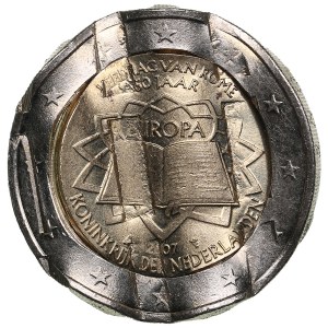 Netherlands (Utrecht Mint) 2 Euros 2007 - Beatrix (1980-2013) - 50th anniversary of the Treaty of Rome - Cancelled mint