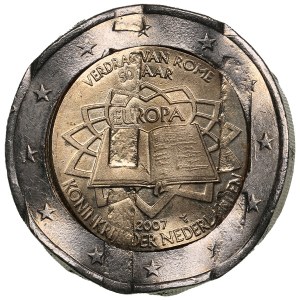 Netherlands (Utrecht Mint) 2 Euros 2007 - Beatrix (1980-2013) - 50th anniversary of the Treaty of Rome - Cancelled mint