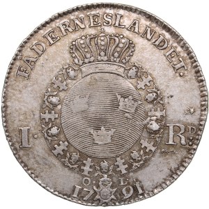 Sweden (Stockholm) 1 Riksdaler 1791 - Gustav III (1771-1792)