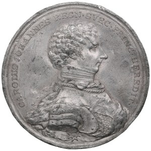 Sweden Tin-Alloy Uniface impression of the medal 1810 - The adoption of French Minister of War and Marshal Jean-Baptiste