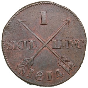 Sweden (Avesta) 1 Skilling 1814 - Karl XIII (1809-1818)