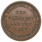 USA, Civil War Tokens (Michigan, Albion) Store Card 1863 - Ira Mayhew & Albion Commercial College