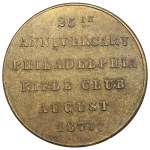 USA (Philadelphia) Brass Medal (Jeton) 1871 - 25th Anniversary of the Philadelphia Rifle Club