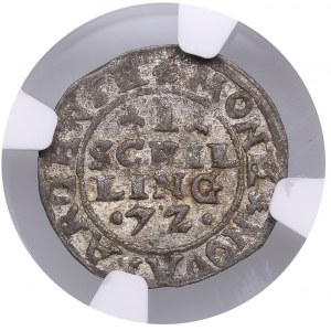 Duchy of Livonia (Dahlen) 1 Schilling 1572 - Jan Chodkiewicz (1566-1578) - NGC AU 55