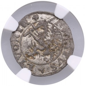 Duchy of Livonia (Dahlen) 1 Schilling 1572 - Jan Chodkiewicz (1566-1578) - NGC AU 55