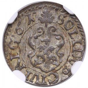 City of Riga under Swedish rule, BI Schilling / Solidus 1661 - Karl XI (1660-1697) - NGC AU 58