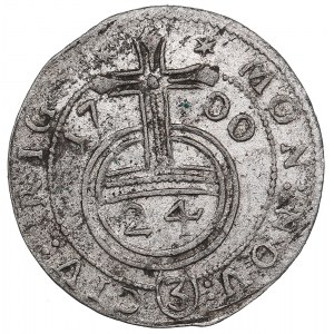 City of Riga under Swedish rule 1 Dreipölker (1⁄24 Thaler) 1700 - Karl XII (1697-1718)