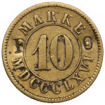 Estonia (Russia) Brass Token 10 Marke 1866 - Consumverein Dopat