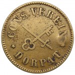 Estonia (Russia) Brass Token 10 Marke 1866 - Consumverein Dopat