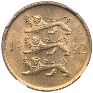 Estonia 20 Senti 1992 - NGC MS 66