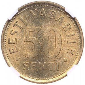 Estonia 50 Senti 1992 M - NGC MS 66