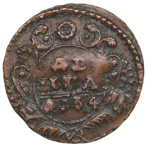 Russia Denga 1734 - Anna Ioannovna (1730-1740)