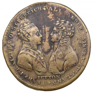 Russia (Germany) Bronze Jeton 1813 - In memory of the Battle of Leipzig, 6-7/18-19 October 1813 - Alexander I (1801-1825