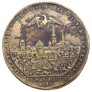 Russia (Germany) Bronze Jeton 1813 - In memory of the Battle of Leipzig, 6-7/18-19 October 1813 - Alexander I (1801-1825