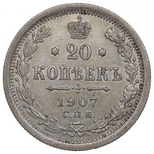 Russia 20 Kopecks 1907 СПБ-ЭБ - Nicholas II (1894-1917)