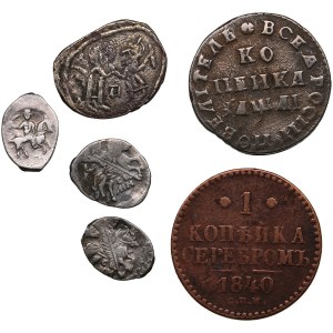 Small group of Russian coins (6)