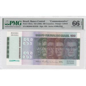 Brazil 500 Cruzeiros 1980 - PMG 66 EPQ Gem Uncirculated