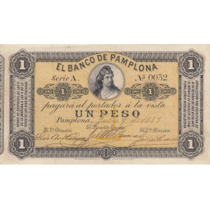 Colombia 1 Peso 1883 Pamplona