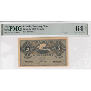 Estonia 5 Marka 1919 - PMG 64 EPQ Choice Uncirculated