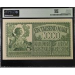 Germany (Occupation of Lithuania WWI, Kowno) 1000 Mark 1918 - PMG 64 EPQ Choice Uncirculated