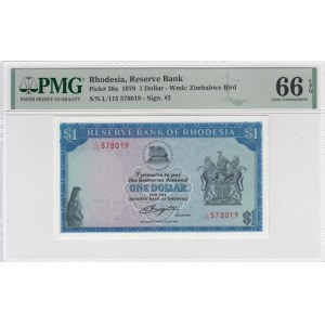 Rhodesia 1 Dollar 1979 - PMG 66 EPQ Gem Uncirculated