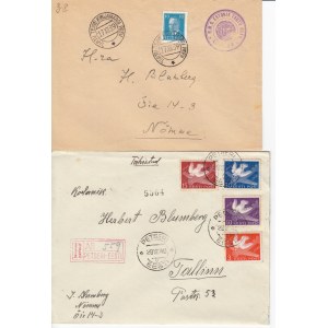 Group of envelopes: Estonia 1939-1940, Special cancellation (5)