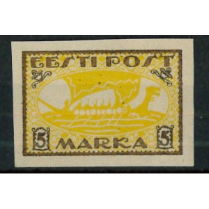 Estonia Viking ship proof. 5 Marka 1919